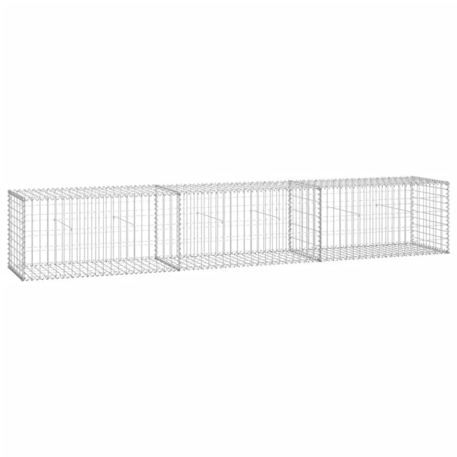 Gabion Wall with Covers Galvanised Steelcm – 300x50x50 cm