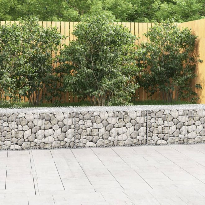 Gabion Wall with Covers Galvanised Steelcm – 300x50x50 cm