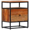 Eastham Bedside Cabinet 40x30x50 cm Solid Reclaimed Wood and Steel