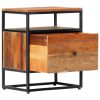 Eastham Bedside Cabinet 40x30x50 cm Solid Reclaimed Wood and Steel