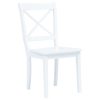 5 Piece Dining Set Solid Rubber Wood – White