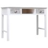 Writing Desk 110x45x76 cm Wood – White and Grey