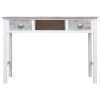 Writing Desk 110x45x76 cm Wood – White and Grey