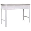 Writing Desk 110x45x76 cm Wood – White and Grey