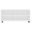 Tarpon TV Cabinet with Castors 90x35x35 cm Engineered Wood – White