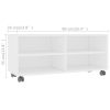 Tarpon TV Cabinet with Castors 90x35x35 cm Engineered Wood – White