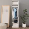 Wardrobe Engineered Wood – 50x50x200 cm, High Gloss White