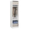 Wardrobe Engineered Wood – 50x50x200 cm, High Gloss White