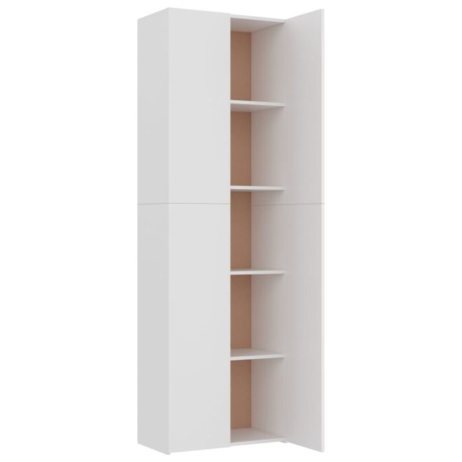 Office Cabinet 60x32x190 cm Engineered Wood – White