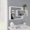 Wall Shelves 104x20x58.5 cm Engineered Wood – White