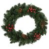 Christmas Wreaths 2 pcs with Decoration Green 45 cm