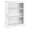 3-Tier Bookcase Mexican Pine Corona Range White 81x29x100 cm