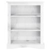 3-Tier Bookcase Mexican Pine Corona Range White 81x29x100 cm