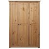 3-Door Wardrobe Pine Panama Range – 118x50x171.5 cm, Brown