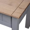 Evansville Nightstand Grey 50.5×50.5×52.5 cm Pine Panama Range