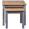 Nesting Tables 2 pcs Solid Pine Wood Panama Range – Grey