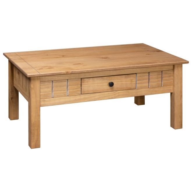 Coffee Table 100x60x45 cm Solid Pine Wood Panama Range – Brown