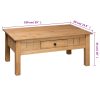 Coffee Table 100x60x45 cm Solid Pine Wood Panama Range – Brown