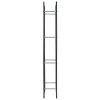 Firewood Rack Black Steel – 50x20x150 cm