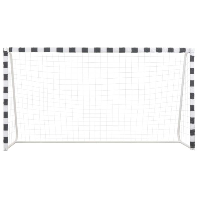 Soccer Goal Metal Black and White – 300x160x90 cm