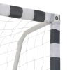 Soccer Goal Metal Black and White – 300x160x90 cm