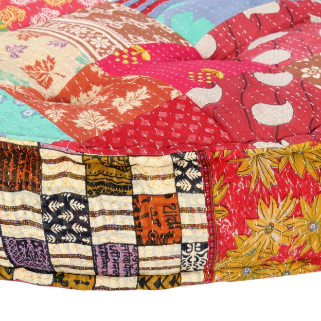 Highbury Pouffe 100×20 cm Fabric – Patchwork