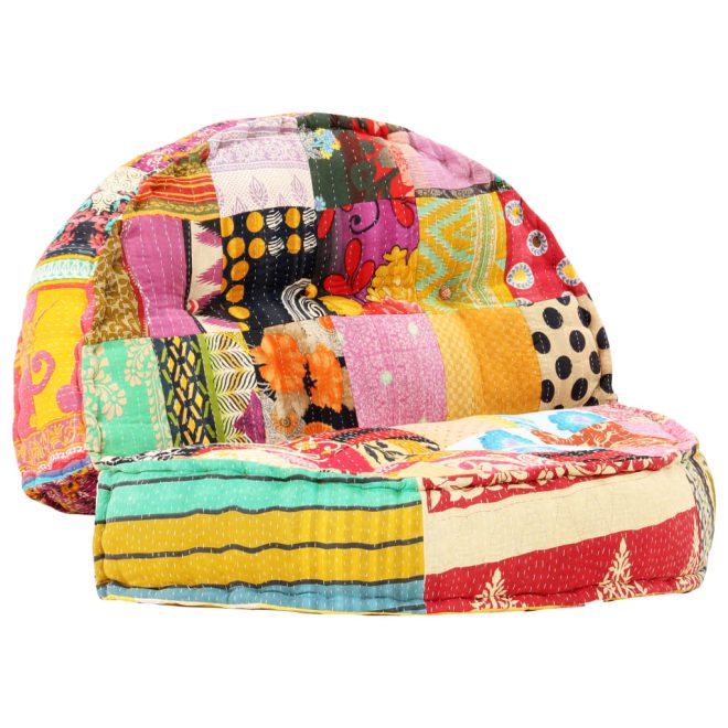 Highbury Pouffe 100×20 cm Fabric – Patchwork