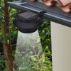 Outdoor Solar Lamp Set Fence Light Gutter Light Black – Black, 12