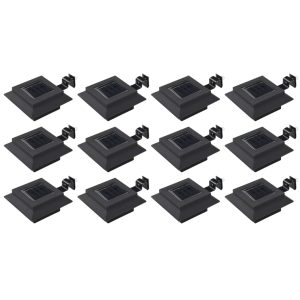 Outdoor Solar Lamps LED Square 12 cm – Black, 12