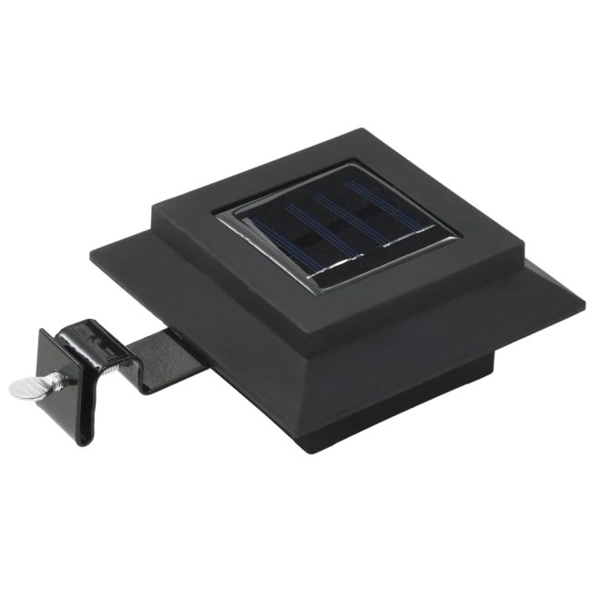 Outdoor Solar Lamps LED Square 12 cm – Black, 12