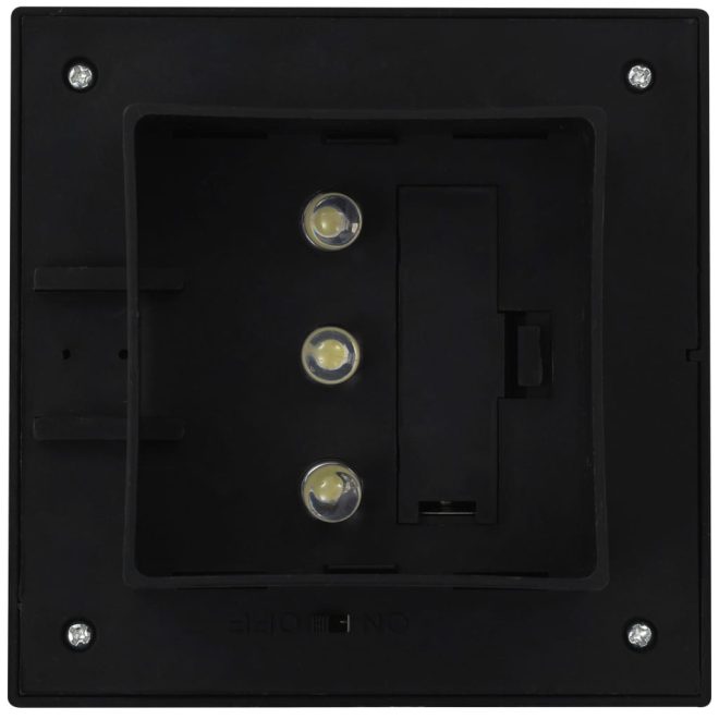 Outdoor Solar Lamps LED Square 12 cm – Black, 12