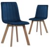 Dining Chairs Velvet – Blue, 2