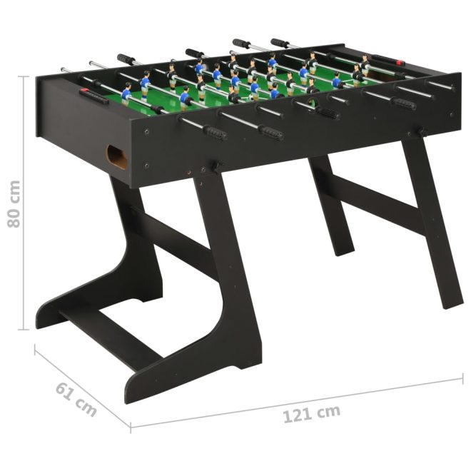 Folding Football Table 121x61x80 cm – Black