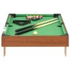 3 Feet Mini Pool Table 92x52x19 cm – Brown and Green