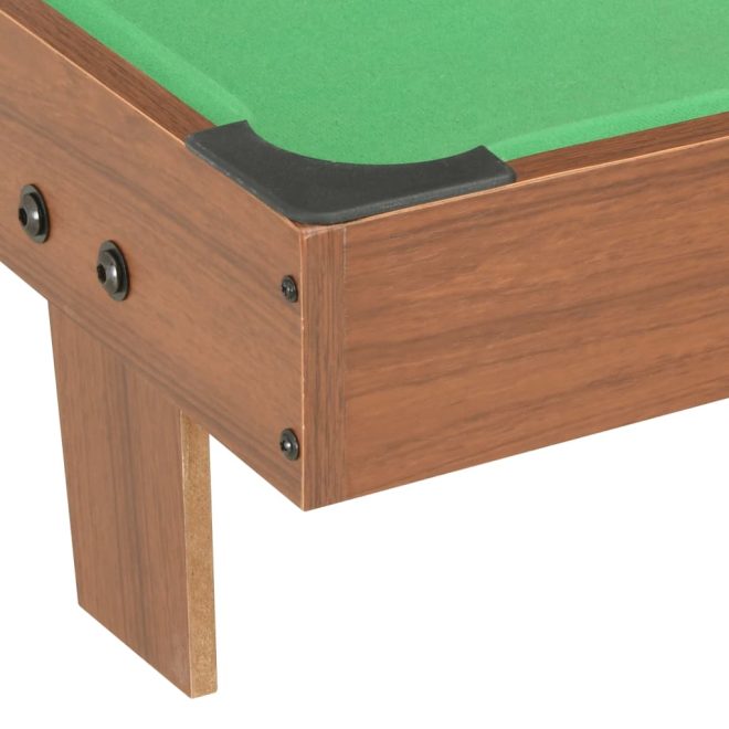 3 Feet Mini Pool Table 92x52x19 cm – Brown and Green