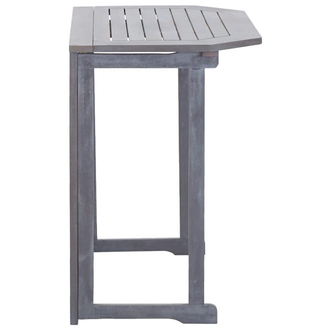 Bistro Table 90x50x75 cm Solid Acacia Wood – Grey