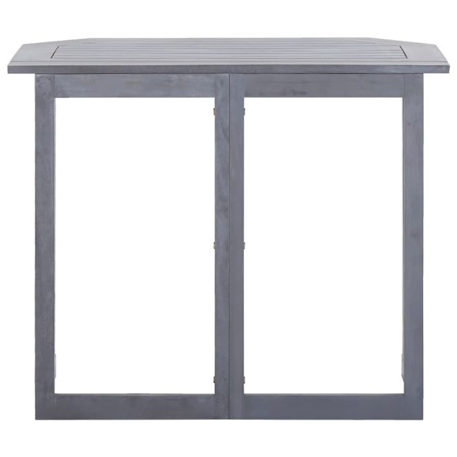 Bistro Table 90x50x75 cm Solid Acacia Wood – Grey