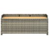 Garden Storage Bench 120 cm Poly Rattan – Grey