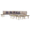 7-Seater Garden Lounge Set with Cushions Solid Acacia Wood – Grey