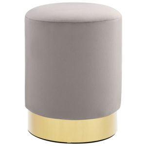 Stool Velvet – Light Grey