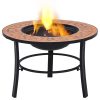 Mosaic Fire Pit 68cm Ceramic – Terracotta