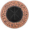 Mosaic Fire Pit Table 68 cm Ceramic – Terracotta