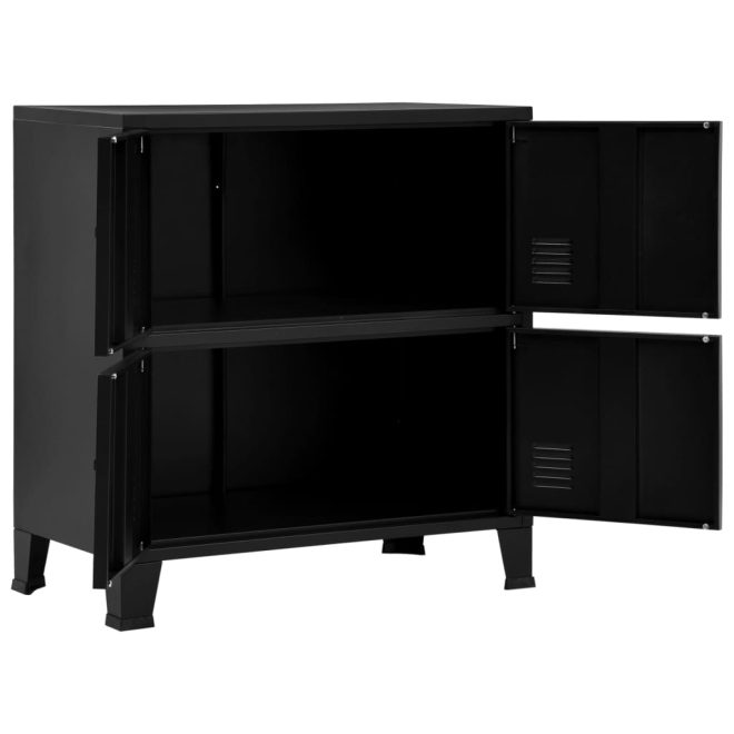 Industrial Storage Chest Steel – 75x40x80 cm, Black