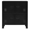 Industrial Storage Chest Steel – 75x40x80 cm, Black