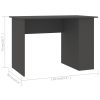 Desk 110x60x73 cm Engineered Wood – Grey