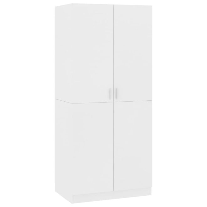 Wardrobe 80x52x180 cm Engineered Wood – White