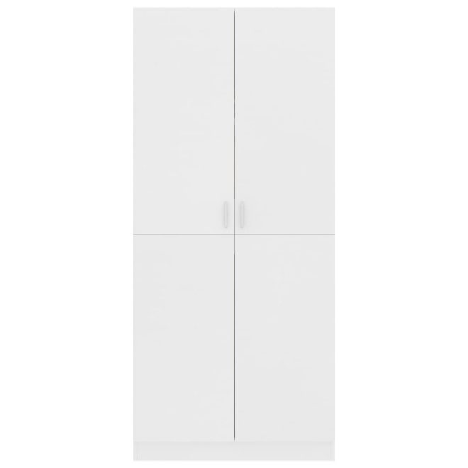 Wardrobe 80x52x180 cm Engineered Wood – White