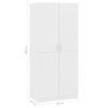 Wardrobe 80x52x180 cm Engineered Wood – White