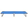 Folding Sun Lounger Steel – Blue