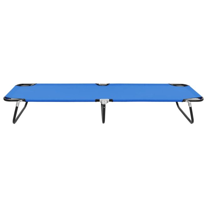 Folding Sun Lounger Steel – Blue